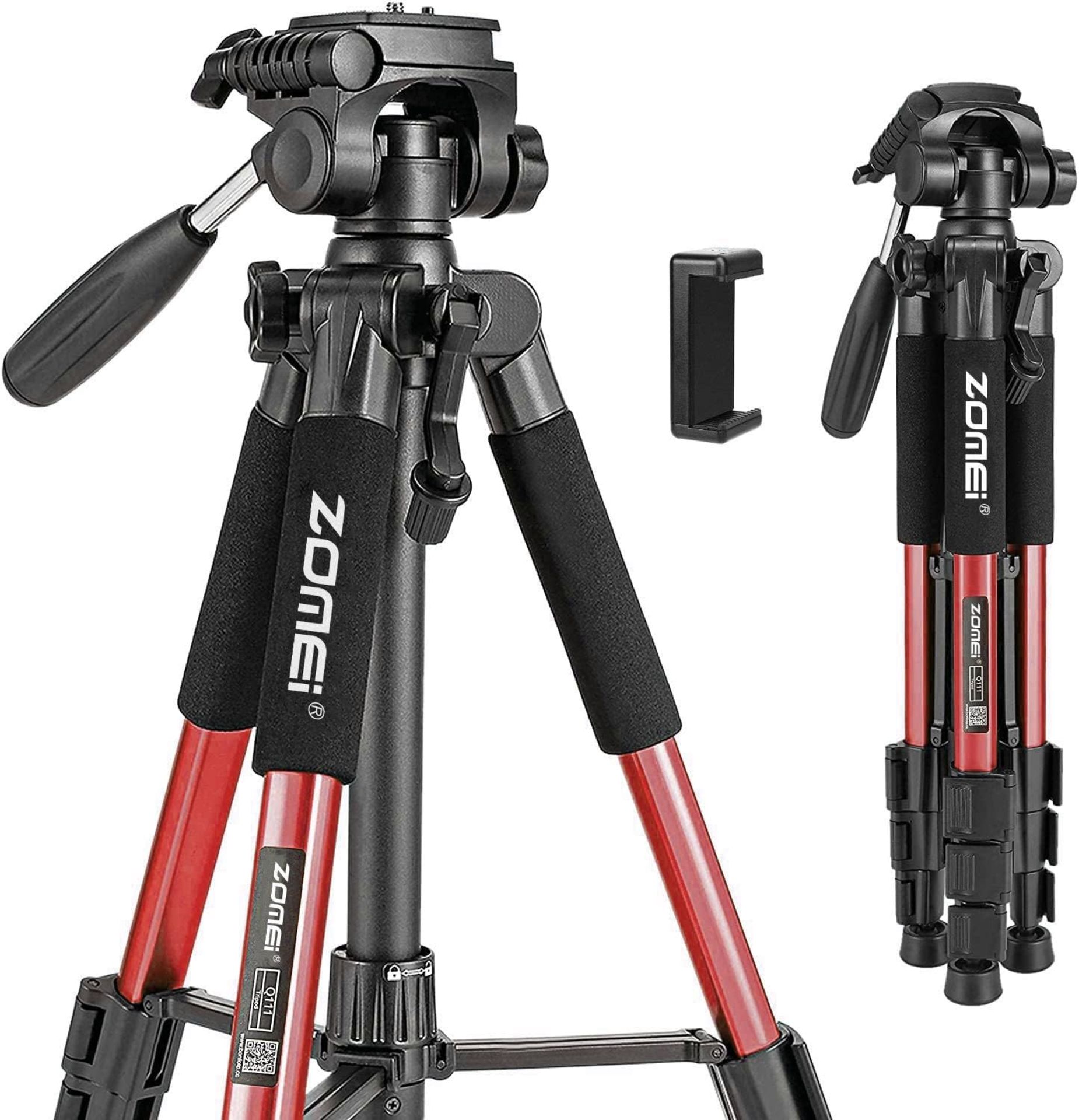 RRP £34.99 Zomei q111 58inch Panoramic Camera Tripod Lightweight with 1/4" Quick Release Plate for