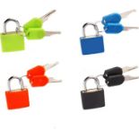 RRP £180 Lot of 30 x Lansonee 4 Pcs Suitcase Locks with Keys, Small Padlocks Luggage Locks Padlocks