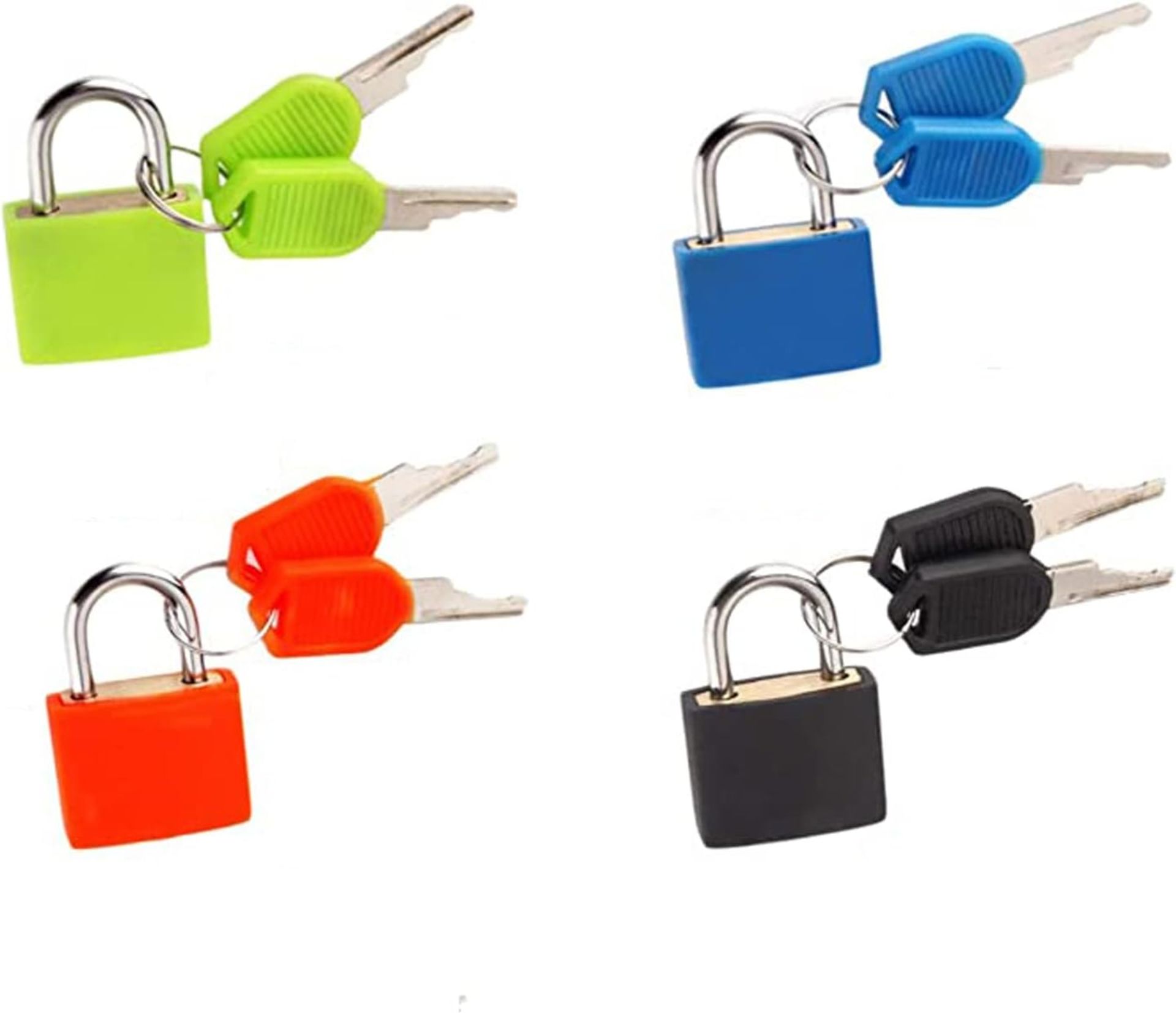 RRP £180 Lot of 30 x Lansonee 4 Pcs Suitcase Locks with Keys, Small Padlocks Luggage Locks Padlocks