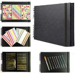 RRP £168 Set of 12 x VIEWLON Scrapbook Photo Album, 80 Black Pages Memory Books 12 x 8 inch A4 Craft