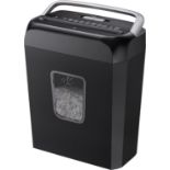 RRP £39.99 Bonsaii Paper Shredder for Home Use, 6 Sheet Cross Cut Shredder with Portable Handle