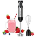 RRP £23.99 Bonsenkitchen Hand Blender, 2-in-1 Multi-Purpose Stick Blender with Whisk, Powerful 1000W