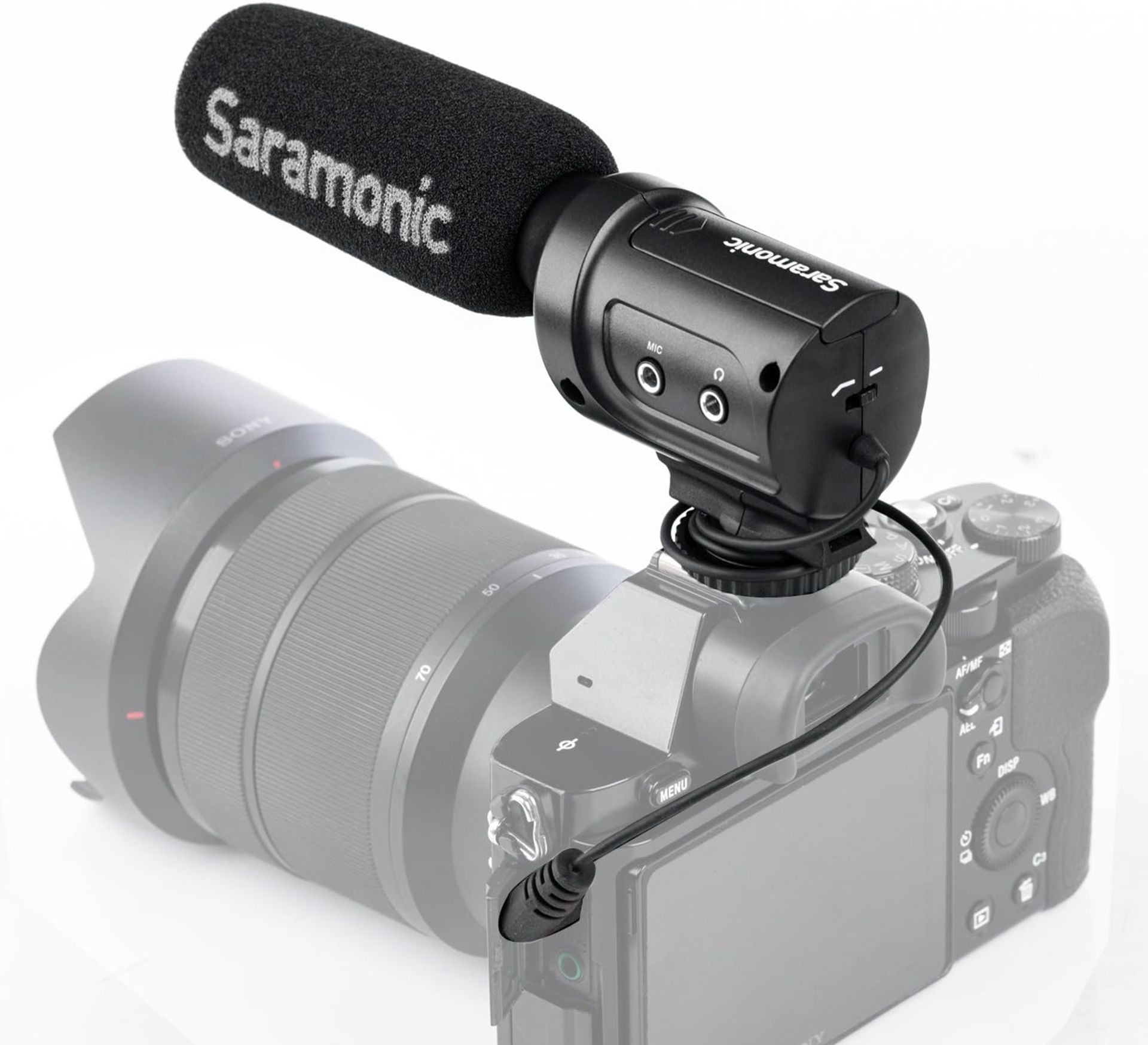 RRP £19.99 Video Microphone, Saramonic SR-M3 Mini Directional Shotgun Mic for Youtube and