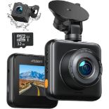iZEEKER Dash Cam Front and Rear with SD Card 1080P Full HD Car Camera Dashboard, Dual Dashcam for