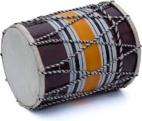 RRP £60 Set of 3 x Handmade Wooden & Leather Classical Indian Folk Tabla Drum Set