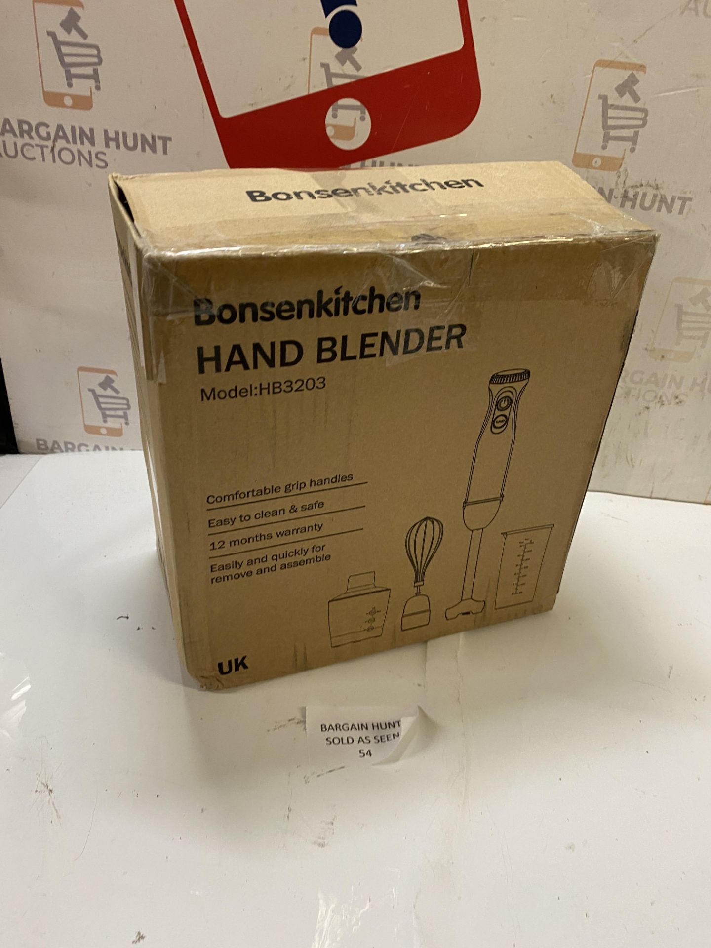 RRP £34.99 Bonsenkitchen Stainless Steel Hand Blender, 4-in-1 Stick Blender 1000W, 20 Speed - Image 2 of 2