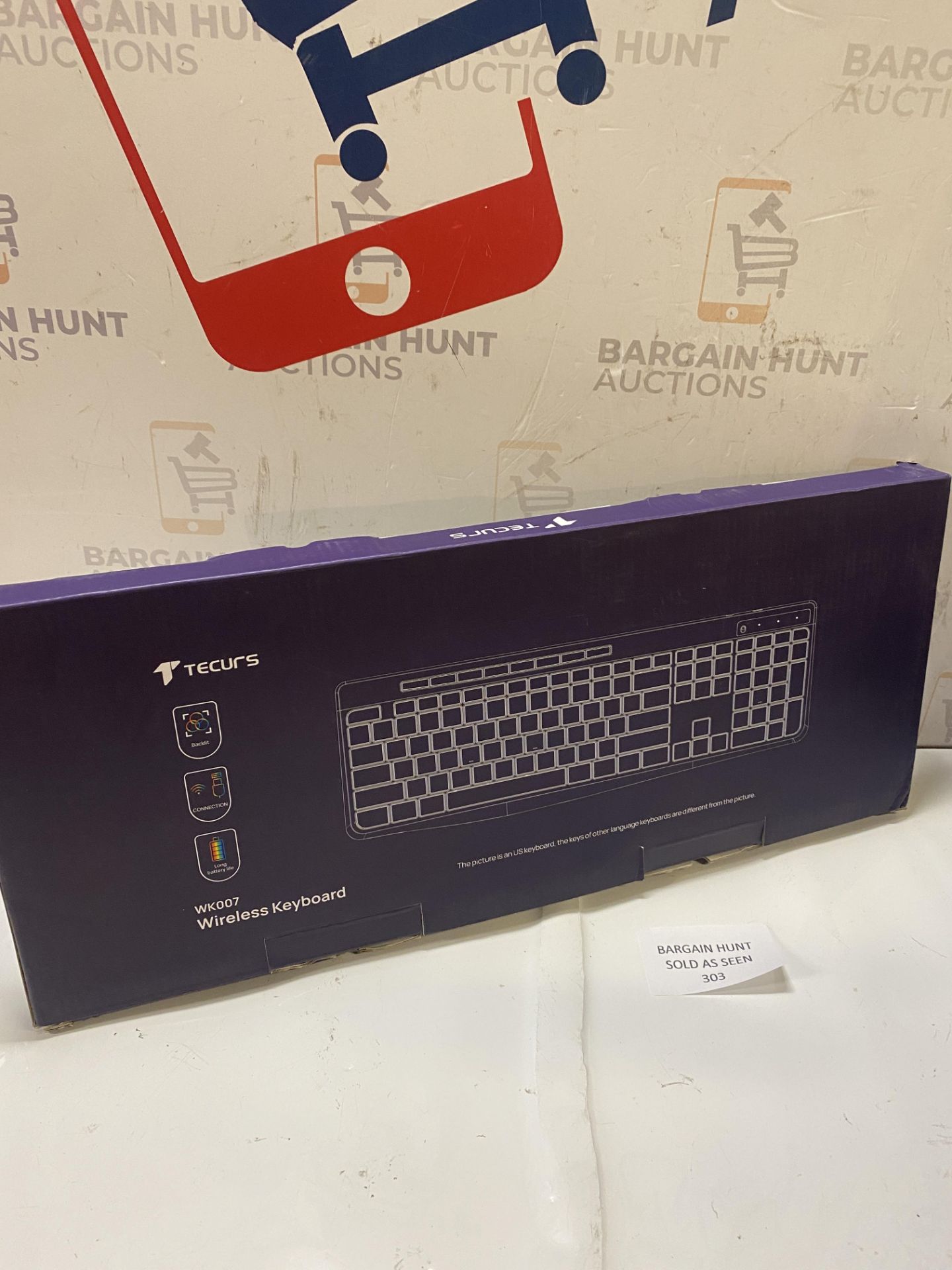 RRP £28.99 TECURS Wireless Keyboard QWERTY UK Layout, 2.4G Wireless Gaming Keyboard, LED Backlit, - Image 2 of 2