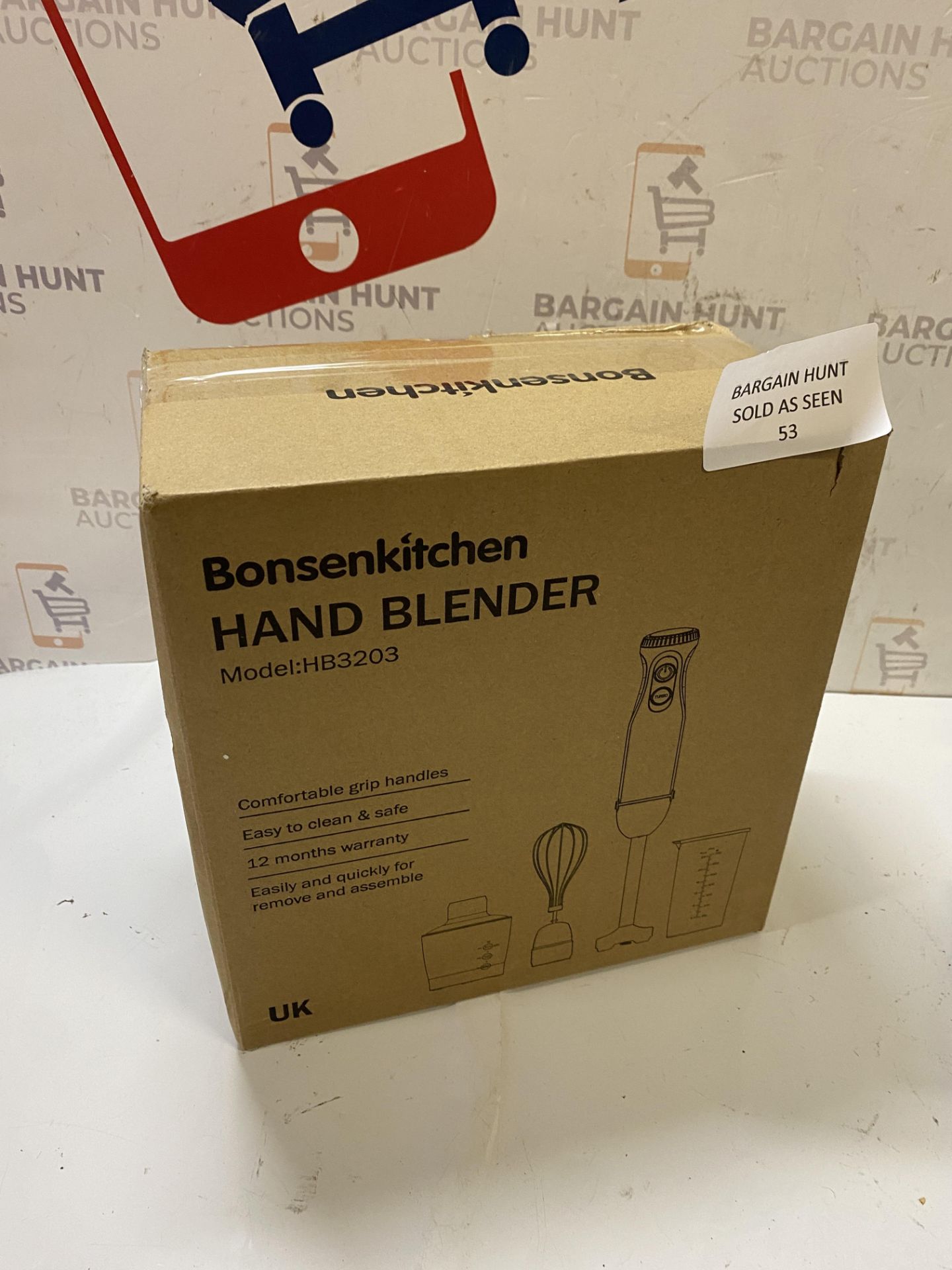 RRP £34.99 Bonsenkitchen Stainless Steel Hand Blender, 4-in-1 Stick Blender 1000W, 20 Speed - Image 2 of 2