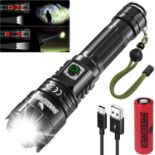 RRP £34.99 Shadowhawk Torch LED Super Bright Rechargeable, Flashlight 30000 Lumens Torch Battery