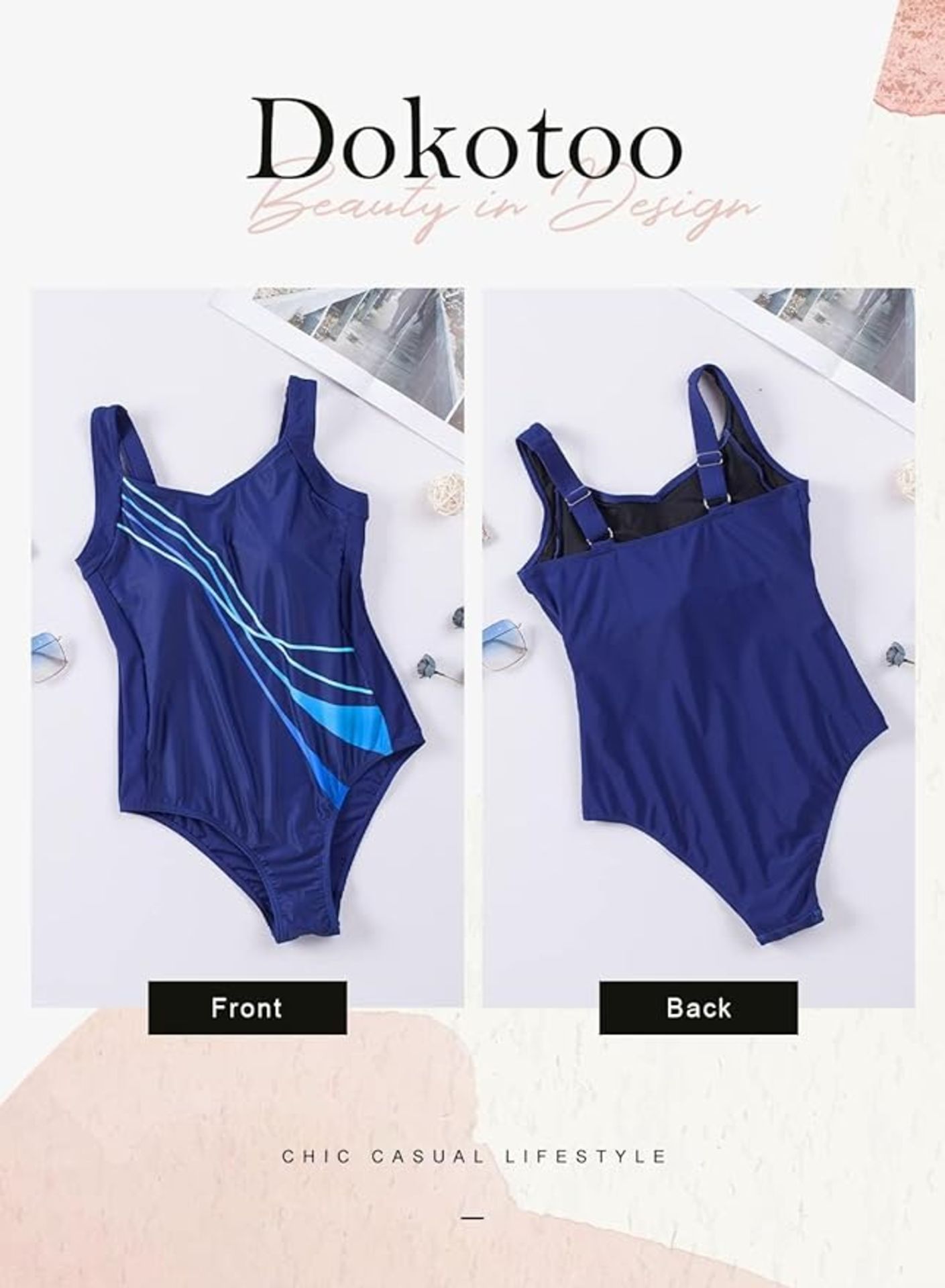 Approx RRP £500, Collection of Dokotoo Women's Swimming Costumes, 20 Pieces