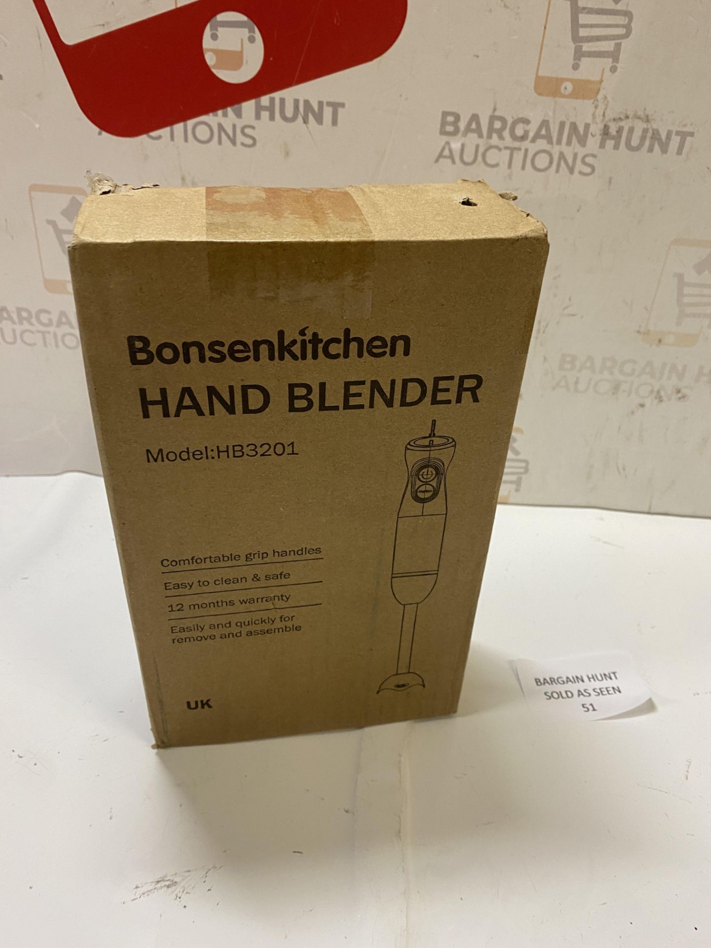 RRP £19.99 Bonsenkitchen Hand Blender, Immersion Blender Handheld, Stick Blender Electric with - Image 2 of 2