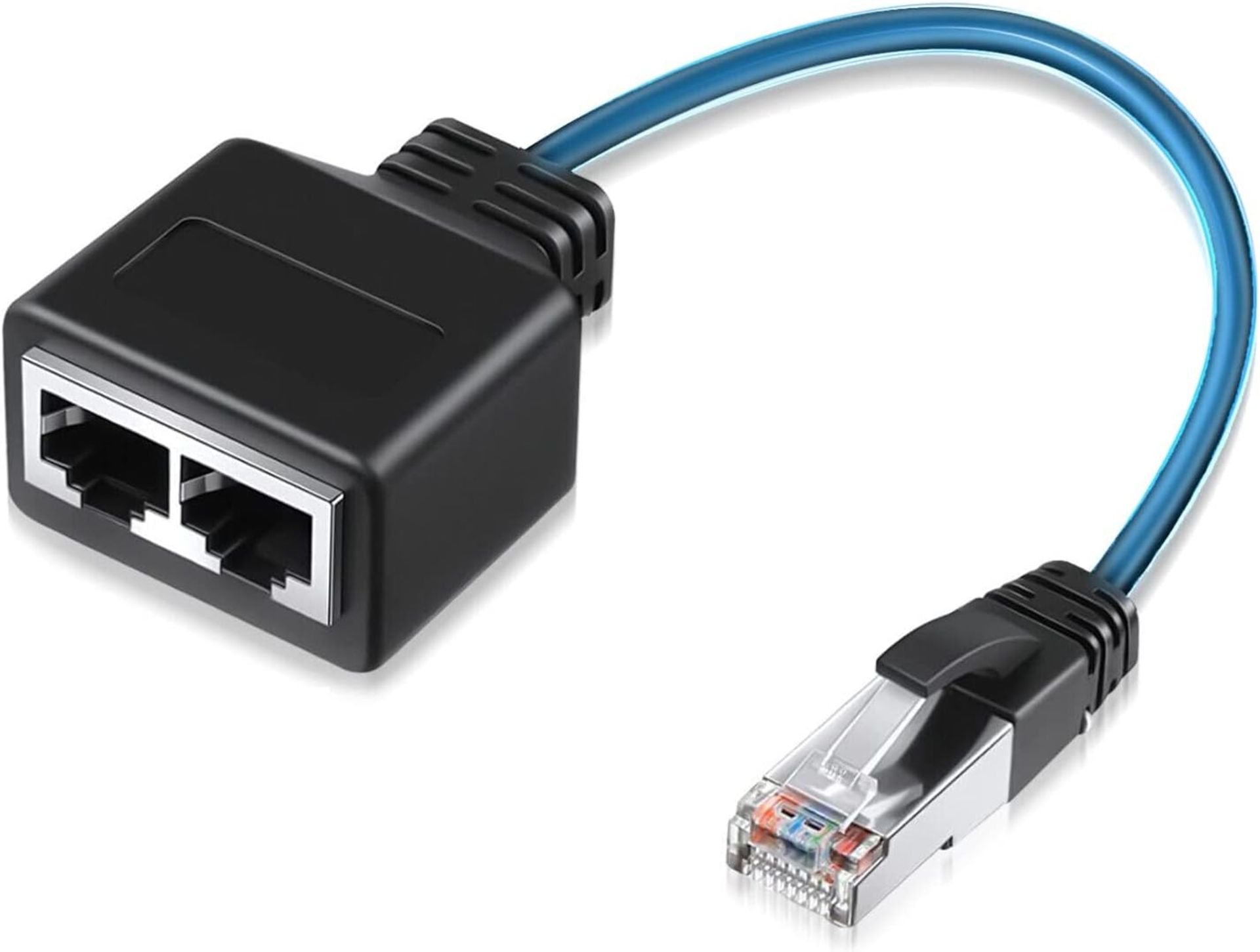 RRP £400 Lot of 50 x JONIFUN Ethernet Splitter 1 to 2 - RJ45 High Speed Ethernet Cable Splitter