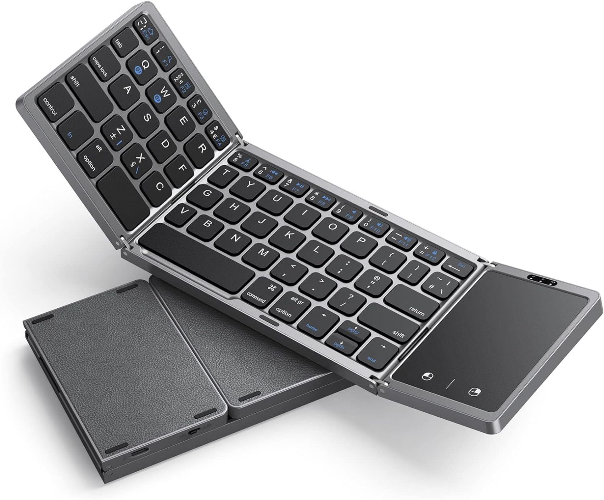 RRP £29.99 Seenda Foldable Bluetooth Keyboard with Upgraded Large Touchpad, Rechargeable keyboard UK