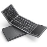 RRP £29.99 Seenda Foldable Bluetooth Keyboard with Upgraded Large Touchpad, Rechargeable keyboard UK