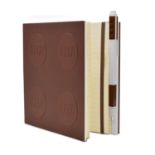 RRP £24.99 IQ LEGO Stationery Locking Notebook with Gel Pen - Brown