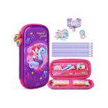 RRP £100 Set of 10 x Pencil Case for Girls, Cute 3D Mermaid Stationery Set for Kids, Pencil Pen