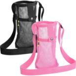 RRP £50 Lot of 10 x 2Pcs Water Bottle Sling Strap Summer Mesh Water Bottle Carrier Sleeve Carrying