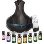 RRP £39.99 600 ML Aromatherapy Oil Diffusers With 8 Essential Oils Set, Ultrasonic Essential