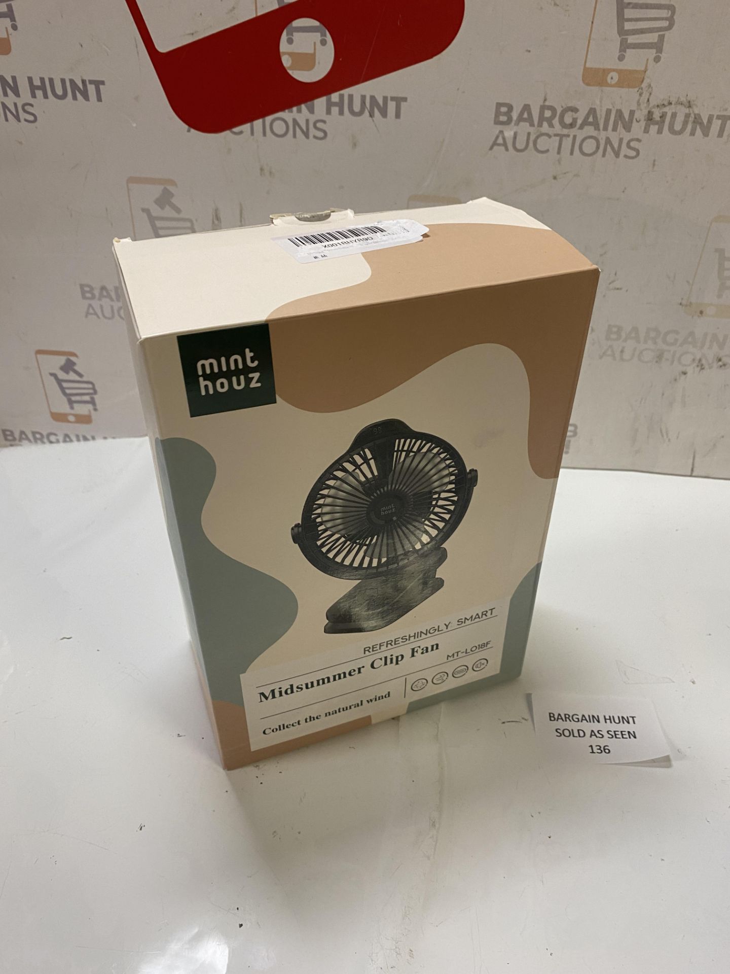 RRP £29.99 Minthouz Clip on Fan, 8000mAh USB-C Rechargeable Battery Operated Fan, 5 Speeds - Image 2 of 2