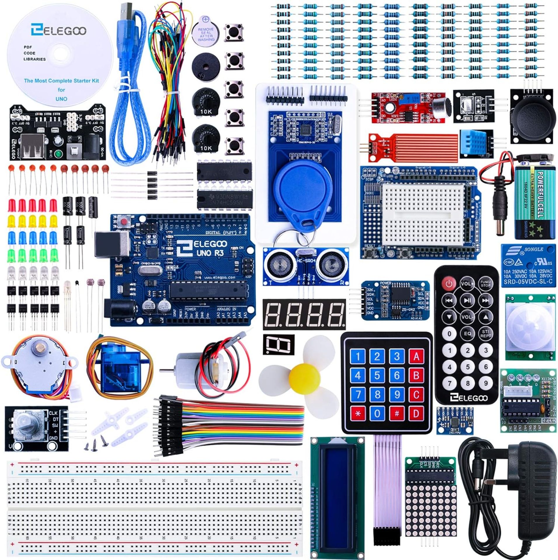 RRP £58.99 ELEGOO UNO R3 Project The Most Complete Ultimate Starter Kit Compatible with Arduino