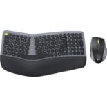 RRP £39.99 Ergonomic Wireless Keyboard and Mouse Set, 2.4Ghz USB Keyboard Mouse, Split Layout for