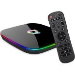 Android TV BOX, Q PLUS Android 9.0 TV BOX 4GB RAM/32GB ROM H6 Quad-Core Support 2.4Ghz WiFi 6K