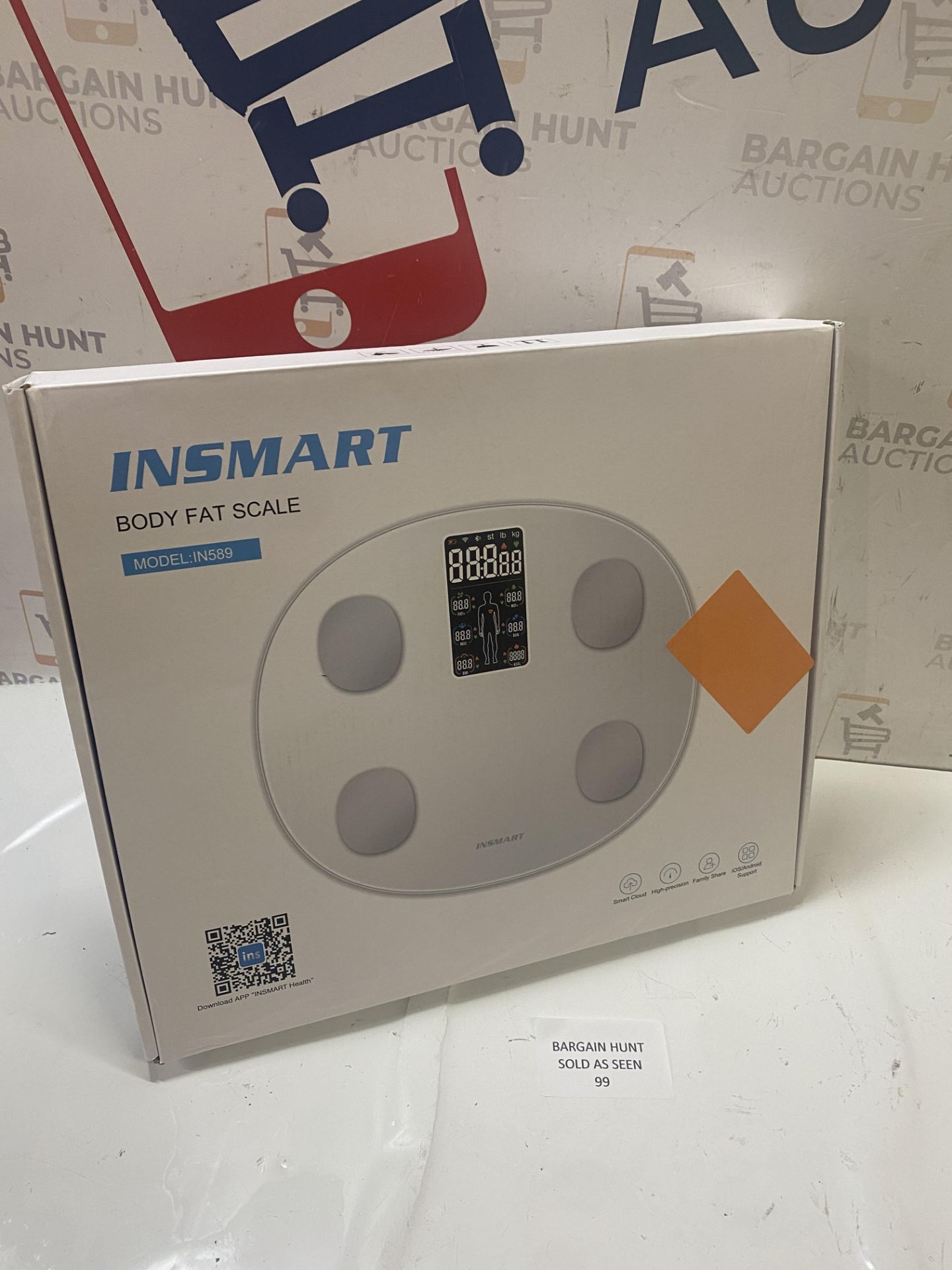 RRP £34.99 INSMART Updated Weighing Scale, Bluetooth Digital Smart Scale with Heart Rate, Heart - Image 2 of 2