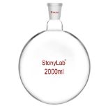 RRP £68.99 stonylab Glass 50 ml Short Neck Round Bottom Flask, Borosilicate Glass Single Neck