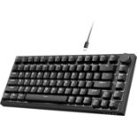 RRP £39.99 AJAZZ AK820 75% TKL Wired Mechanical Keyboard,Hot-Swappable Red Switch,Gasket Mount