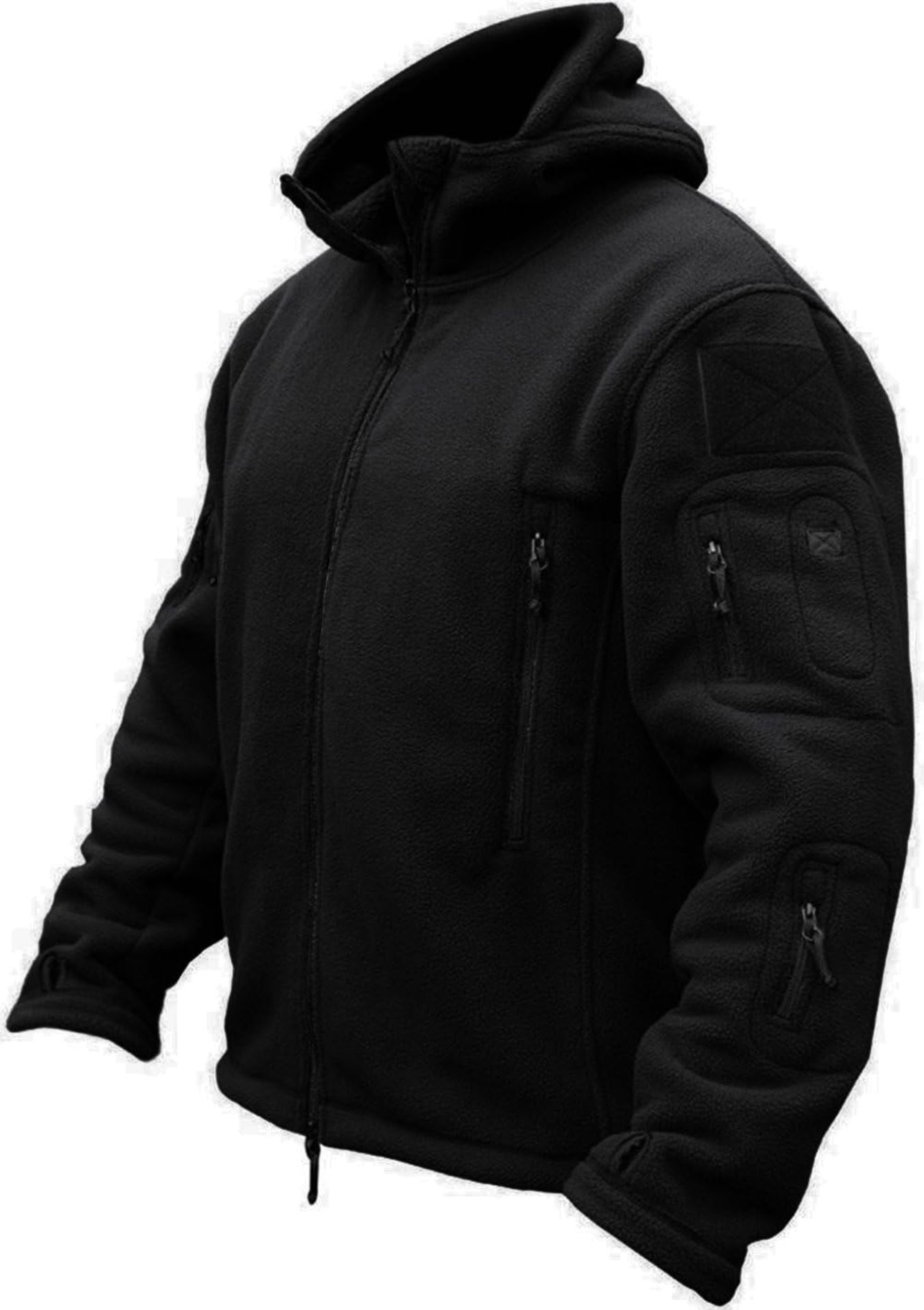 RRP £46.99 TACVASEN Windproof Men's Military Fleece Combat Jacket Tactical Hoodie, Large