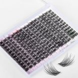 RRP £112 Set of 8 x GAQQI Cluster Lashes, 168Pcs Individual Lashes Cluster Extensions C Curl 16mm