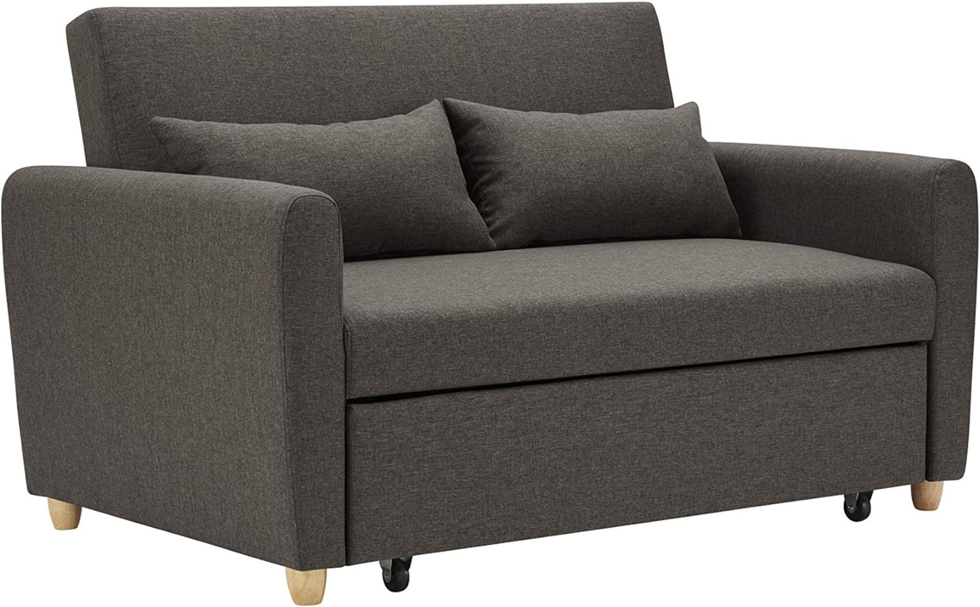 RRP £395 Bravich Pull Out Two Seater Double Sofa Bed - Grey. Modern Contemporary Space Saving Bed,