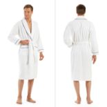 RRP £32.99 English Home Bathrobe 100% Turkish Cotton Terry Towelling Dressing Gown, Unisex