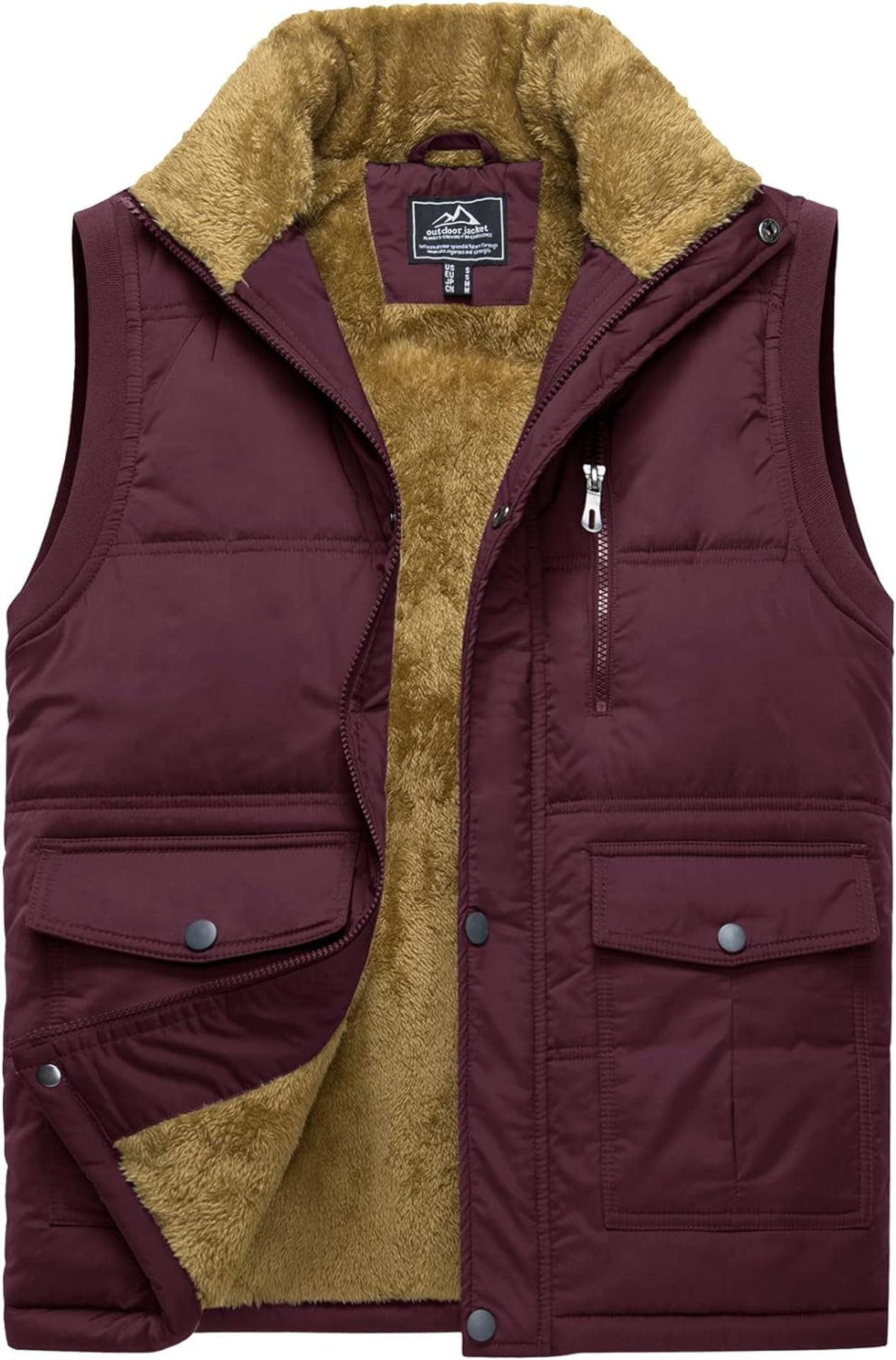 RRP £45.99 TACVASEN Men's Gilet Fleece Body Warmer Work Vest Thermal Outdoor Sleeveless Jacket