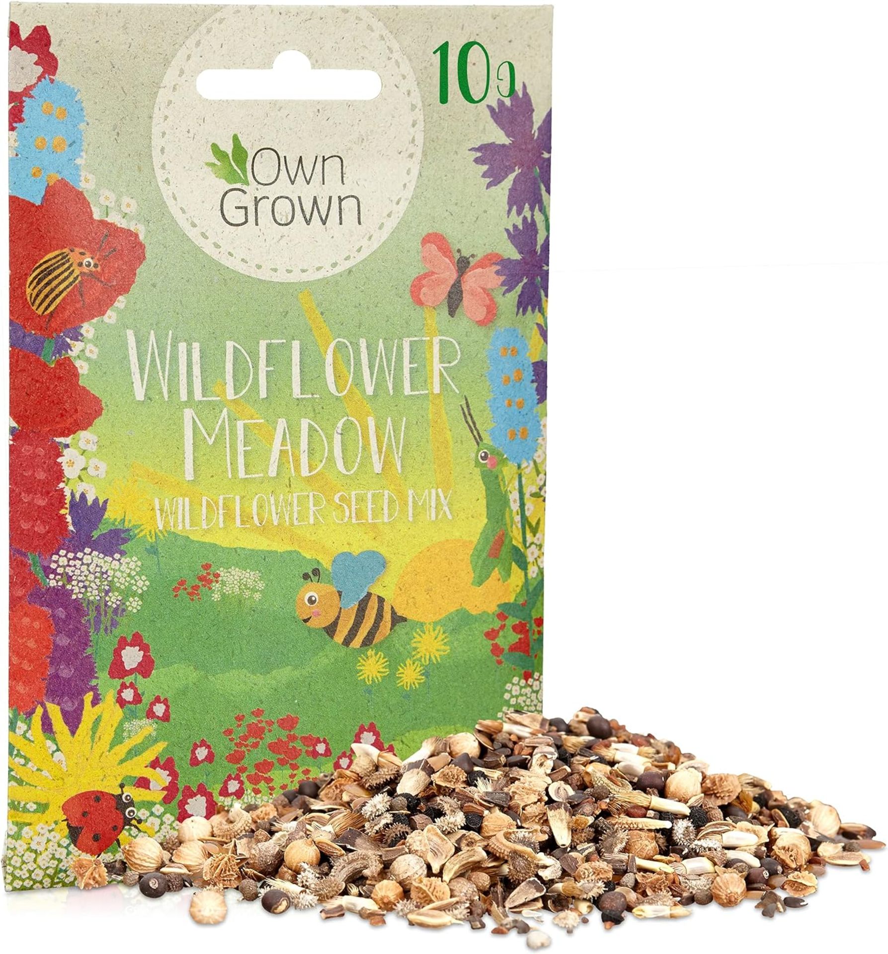 Set of 10 x Wildflower Meadow: 10g Premium Wildflower Seed Mix for Planting - Idyllic Bee and