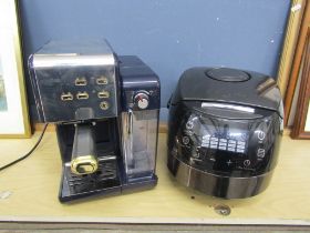 Breville coffee machine and Drew & Cole multi cooker, both from a house clearance (multi cooker