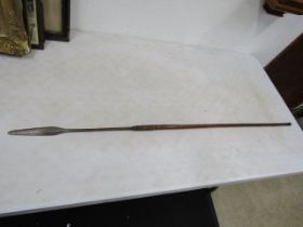 Zulu throwing spear. L120cm approx - please note we are unable to offer postage on this lot