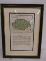 Repro Norfolk map  Sellar and Grose. issued London 1783 by C. Clarke for the 'Antiquities of England