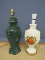 2 Ceramic table lamps (no plugs)