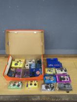 Collection of vintage single use cameras to include Nintendo Mario and other advertising etc