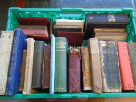 Tray of vintage books to include - 'Dombey and Son' by Charles Dickens and 'Uncle Toms Cabin' by