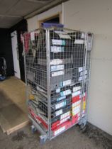 Stillage of ring binder folders (contents only stillage not included)