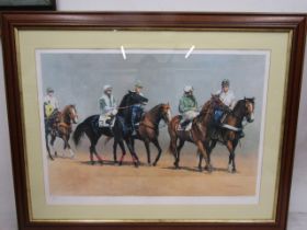 Judi Kent Pyrah Ltd Edition Churchill Downs  horse racing print 25/100 102x80cm
