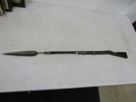 Shona chiefs bodyguard spear designed to look like a rifle L95cm approx - please note we are