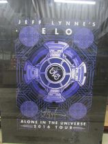 E.L.O signed (by Jeff Lynne) 'Alone in the Universe tour' poster 80x60cm