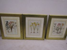 set 3 floral prints 26x30cm