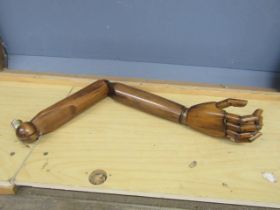 Wooden articulated full size arm