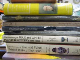 Collectors books inc Border Fine Arts, Blue & White pottery etc