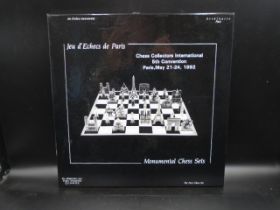 Chess Collectors International 5th Convention Monumental Chess set, Paris May 1992, boxed