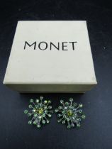 Monet clip on earrings with original box